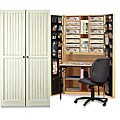Craftbox Antique Vanilla Beadboard Cabinet