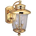 Carolton 1-light Polished Brass Outdoor Wall Light Fixture