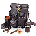 Max Benjamin Brown Leather Mini Cigar Bar