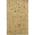 Tan/ Rose Wool Rug (2'6 x 10')