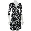 Simply Irresistible Women's Black/ White Wrap Dress