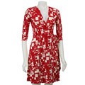 Simply Irresistible Women's Red/ White Wrap Dress
