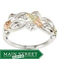 Silver and 14k Black Hills Gold Openwork Vine Ring