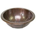 Copper 17-inch Ribbed Self Rimming Sink