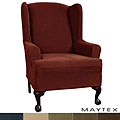 Stretch Waffle Wing Chair Slipcover