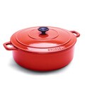 Chasseur Enamel 6.75-quart Red Cast Iron Dutch Oven