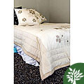 Jocelyn Hand-applique Silk King Bedding (India)