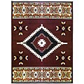 Southwestern Burgundy Area Rug (8' x 11')