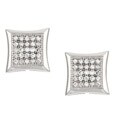 10k White Gold 1/6ct TDW Diamond Earrings (K, I2)