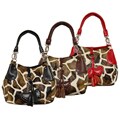 Je Veux Giraffe Print Double Strap Handbag