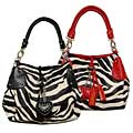 Je Veux Zebra Print Double Strap Handbag