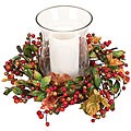 Berry and Leaf Glass Hurricane