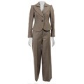 Sharagano Women's Wool Herringbone Pant Suit