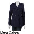 Miss Sixty Women's Double-breasted Hooded Wool Peacoat