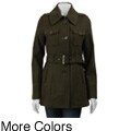 Miss Sixty Short Single-breasted Belted Wool Coat