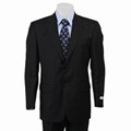 Joseph Abboud Men's Grey Stripe Wool Suit