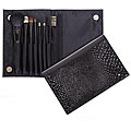 Seya Black Crocodile Print 7-piece Makeup Brush Set