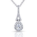 14k White Gold 2/5ct TDW Pear-cut Diamond Necklace (H-I, I1-I2)