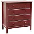 Roxy 4-drawer Brick Red Dresser
