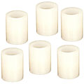 Flameless Cream Vanilla-scented Votive (Set of 6)