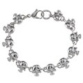 Stainless Steel Men's Skull Link Bracelet