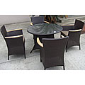 Lochmoor 5-piece All-weather Wicker Patio Furniture Dining Set