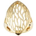 14k Gold over Silver Rainfall Cutout Ring