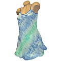 Contessa di Roma Women's Plus Size Tie-dye Babydoll Set
