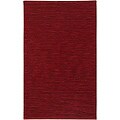Hand-woven Burnt Red Wool Rug (5' x 8')