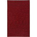 Hand-woven Burnt Red Wool Rug (8' x 10')