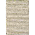 Hand-woven Ivory Wool Rug (3'6 x 5'6)