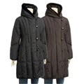 Larry Levine Women's Classic Down Faux Fur Trimmed Coat