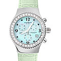Akribos XXIV Women's Austrian Crystal Green Chronograph Watch