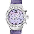 Akribos XXIV Women's Austrian Crystal Purple Chronograph Watch