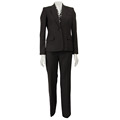 Anne Klein Women's Grey Herringbone 3-piece Pant Suit