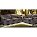 Charcoal Fabric Sofa and Love Seat Set