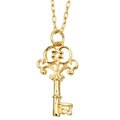 14k Gold over Silver 18-inch Skeleton Key Necklace