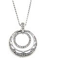 Sterling Silver 1/4ct TDW Diamond Circle Necklace (J-K, I3)