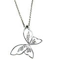 Sterling Silver Diamond Accent Butterfly Necklace