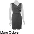 Necessary Objects Junior's Ponte Crossover Dress