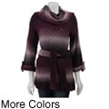 RXB Women's Cowl Neck Ombre Sweater