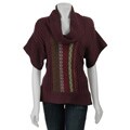RXB Women's Cowl Neck Short-sleeve Sweater