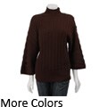 RXB Women's Button Turtleneck Sweater
