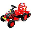 Red Range Battery-operated Ride-on Tractor Trailer