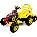 Yellow Range Battery-operated Ride-on Tractor Trailer