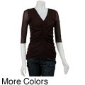 Grace Elements Women's 3/4-sleeve Mesh Top