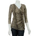 Grace Elements Women's Leopard Print Mesh Top
