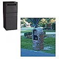 dVault DVU0050-1 Black Post-mount Mail and Package Mailbox