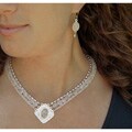 Sterling Silver Rose Quartz/ Pearl/ Moonstone Necklace (USA)