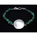 Silver Saturn Turquoise/ Mother of Pearl Bracelet (USA)